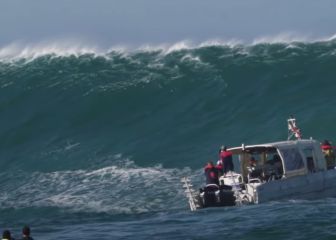 Superado por el miedo ante las olas gigantes de Epsilon en Belharra