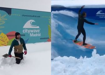 Rizando el rizo de lo extremo: surf en Madrid entre la nieve de Filomena