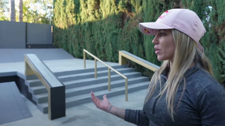 Leticia Bufoni enseña el renovado skatepark privado que tiene en casa