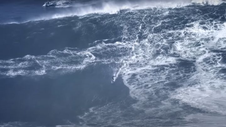 "La mayor ola de mi vida en Nazaré y quién sabe si nuevo récord del mundo"