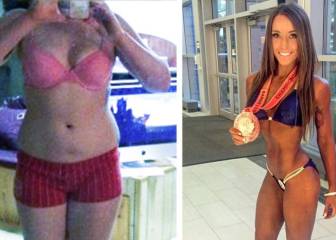Una imagen lo dice todo: perdió 36 kg y ahora compite en Bikini