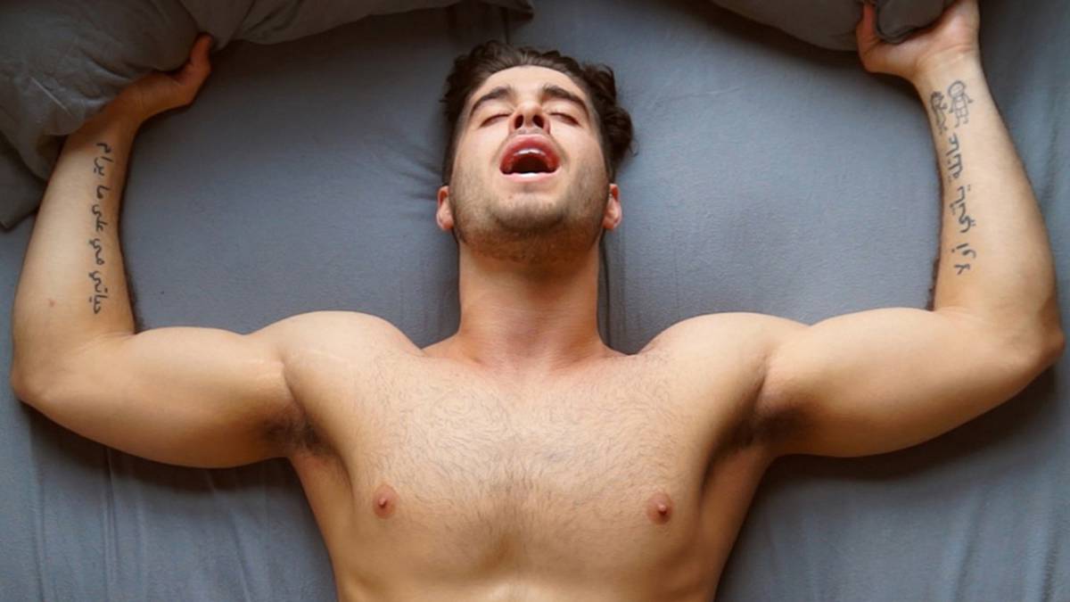 Male orgasm on film