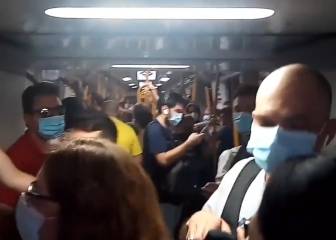 Caos en el Metro de Madrid: 15 minutos atrapados y apretados sin distancia de seguridad