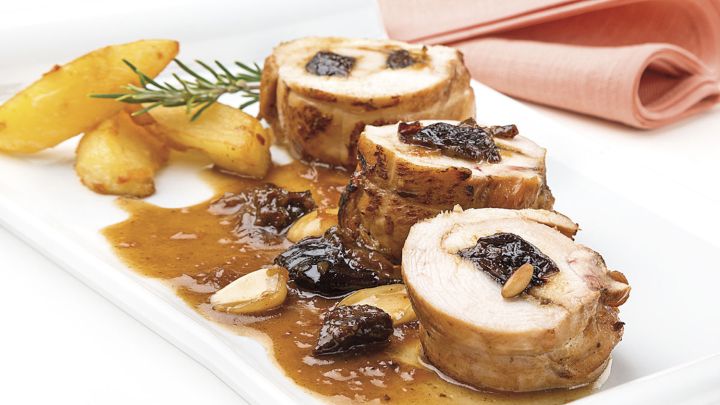 solomillo al Pedro Ximénez con pasas y piñones