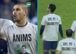 Barcelona and Valladolid players pay tribute to Tito Barcelona and Valladolid players pay tribute to Tito