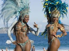 Bailarinas de samba y el Mundial