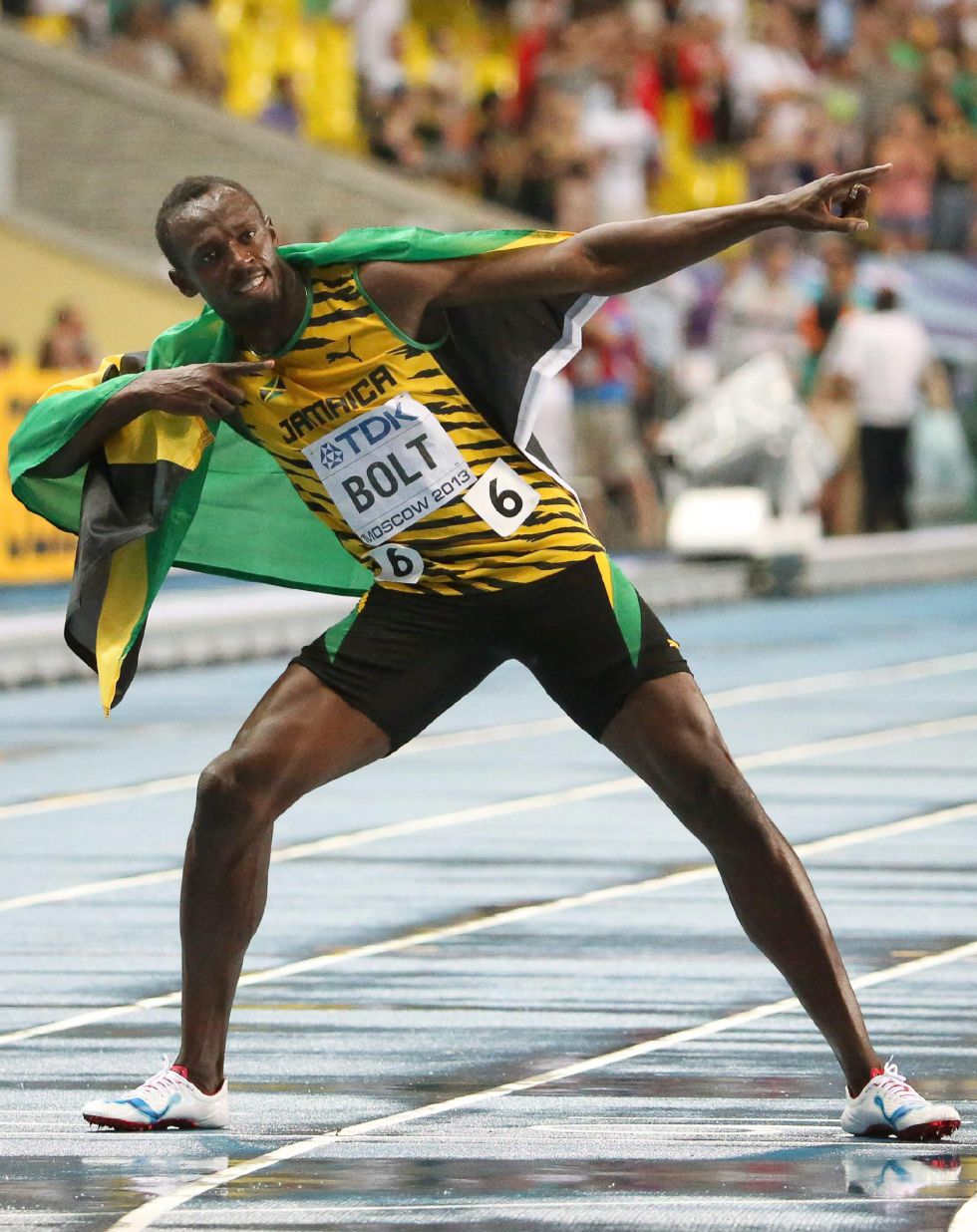 Bolt makes off with gold in the 100m in Moscow