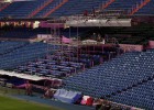 Bale stage pulled down for Athletic game