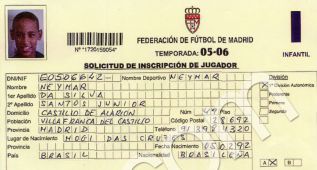 Barça star Neymar was signed up by Real Madrid in 2006