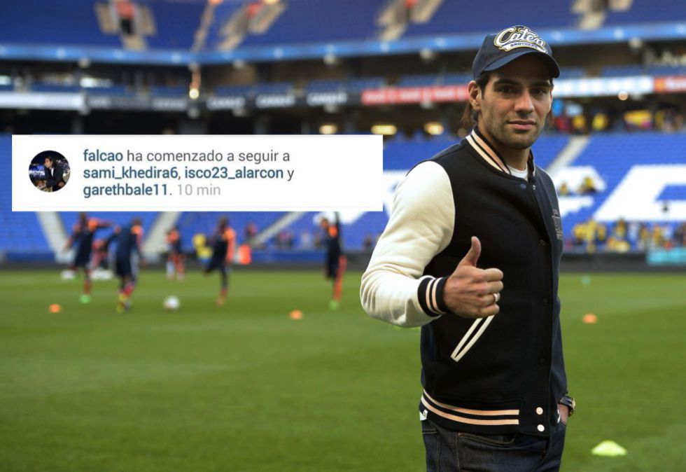 Falcao suddenly follows Bale, Isco and Khedira on Instagram