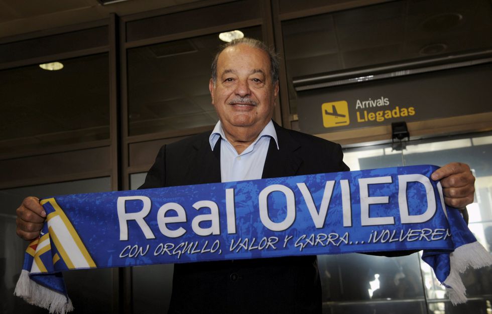 Carlos Slim arrives in Asturias to support Real Oviedo