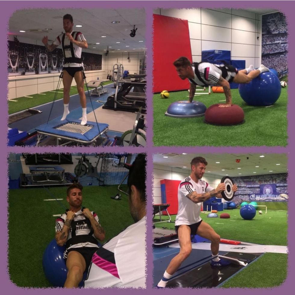Sergio Ramos gets ready for international duty