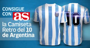 AS te regala la camiseta retro de Argentina con el número 10