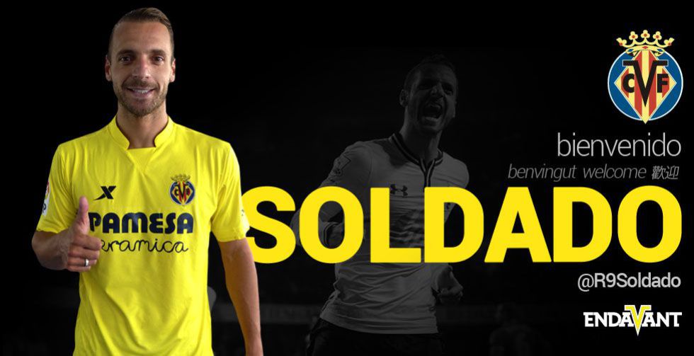 Official: Soldado completes 3-year Villarreal switch
