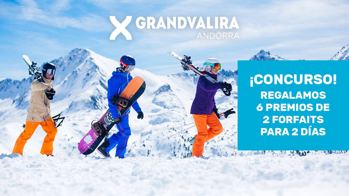 Gana 2 forfaits dobles para esquiar en Grandvalira