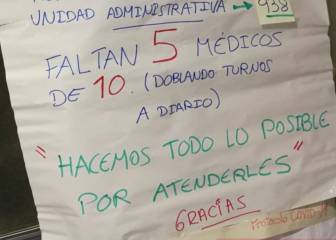 El cartel de la desesperación de un centro de salud en Aranjuez