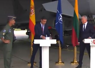 Alerta en Lituania: un caza ruso interrumpe la rueda de prensa de Pedro Sánchez