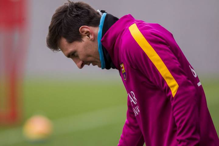 Messi, fully recovered and back working with the squad