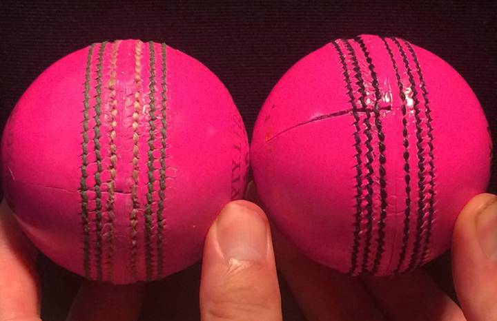 New black seam to be used on the day-night pink ball