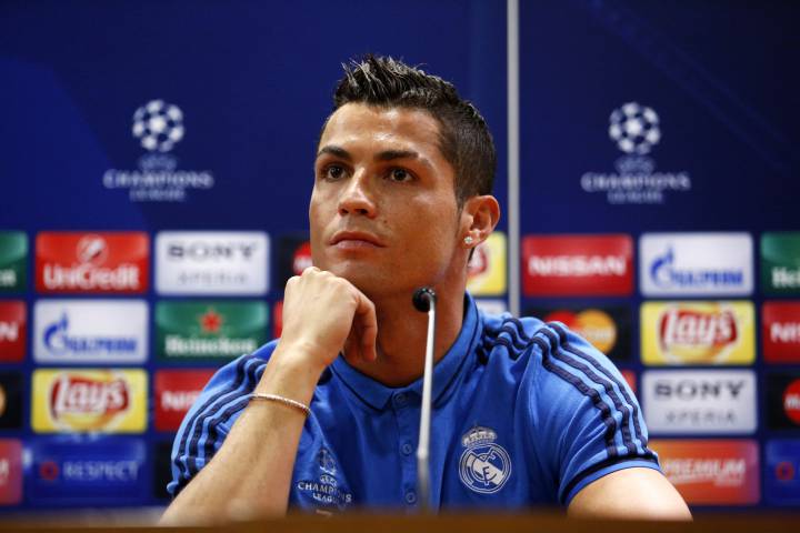 Cristiano, en rueda de prensa en Roma