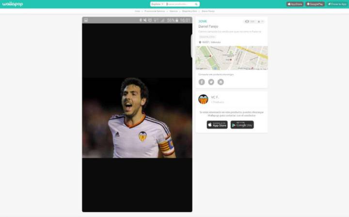 Parejo + Abdennour 'For Sale' on Spanish used goods website