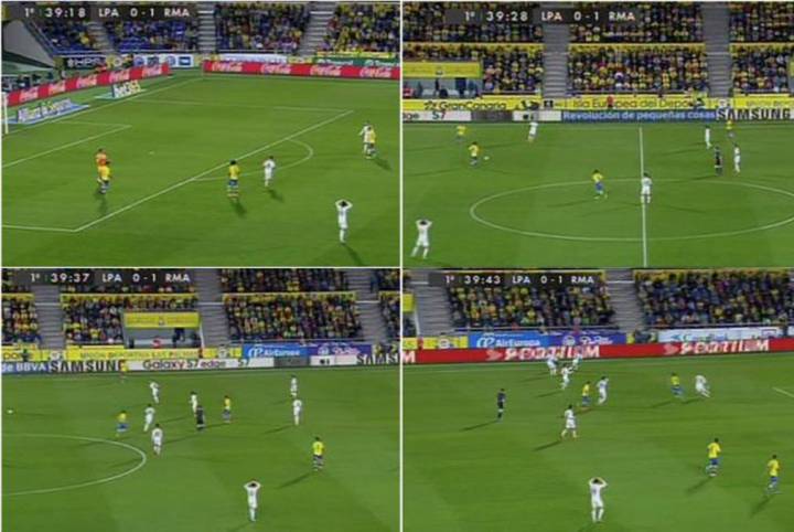 Gareth Bale: 25 seconds of grooming against Las Palmas.