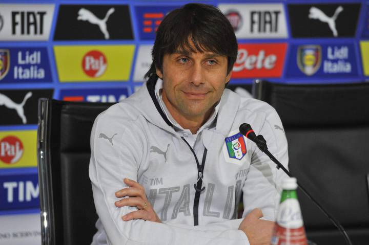 Conte, entrenador italiano, antes del Italia-España