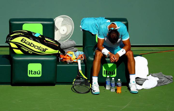 Flagging Nadal succumbs to the heat in Miami