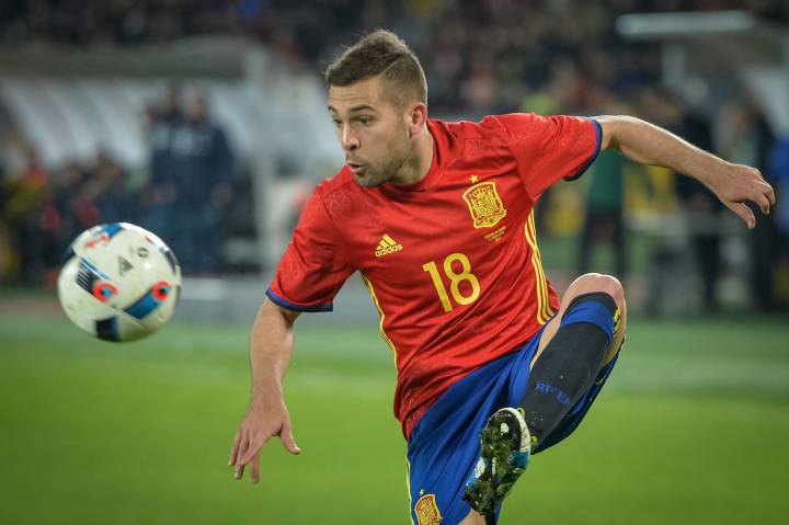 Jordi Alba con la selección española