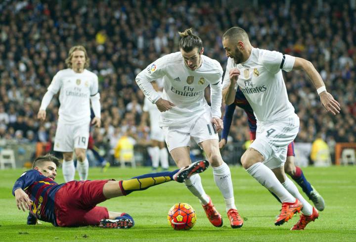 Benzema. Gol al Atlético en el Calderón.