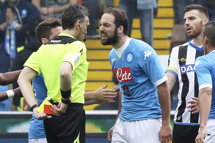 Higuaín hit with four-game ban for Udinese outburst