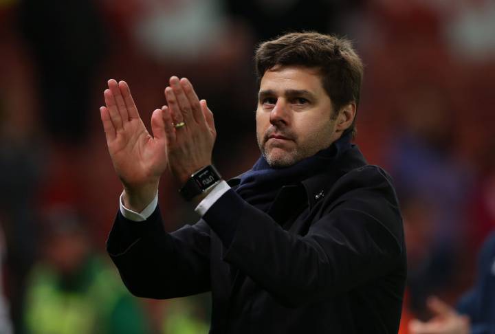Tottenham manager Mauricio Pochettino, during a Premier League game.