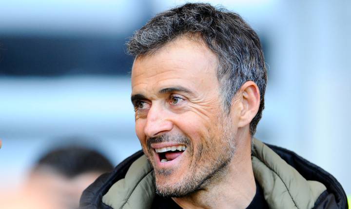 Luis Enrique before the Deportivo La Coruna v FC Barcelona - La Liga match.