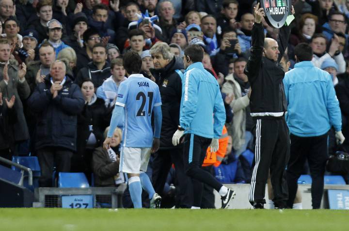 David Silva a doubt for return leg in the Bernabéu