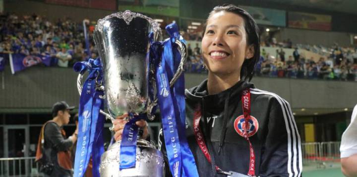 Chan Yuen, first woman coach to win a pro mens football title