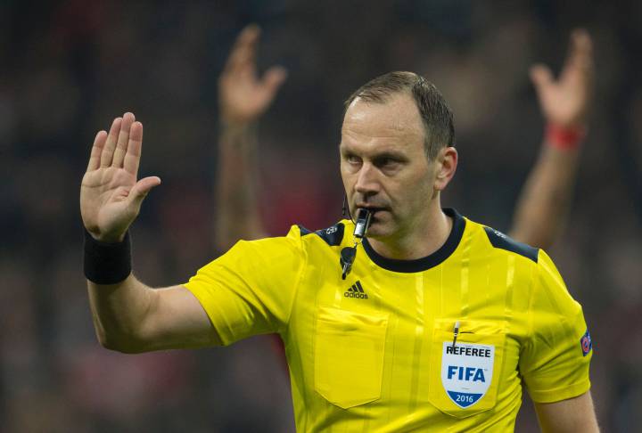 Jonas Eriksson, during the semi-final of the Champions League last year between Madrid and Juventus at the Bernabeu.