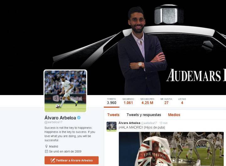 Arbeloa takes to Twitter after Real Madrid win Champions League