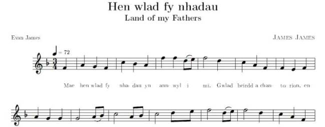 Welsh national anthem