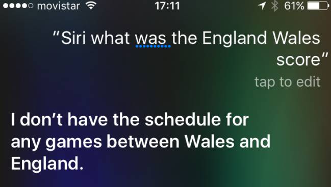 Siri doesn't know about Euro 2016