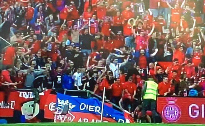 Osasuna play-off win sees scare as part of stand gives way