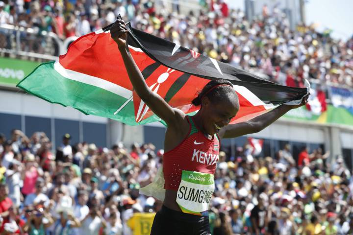 Sumgong claims Kenya's first women's marathon gold