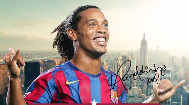 Ronaldinho and his smile.