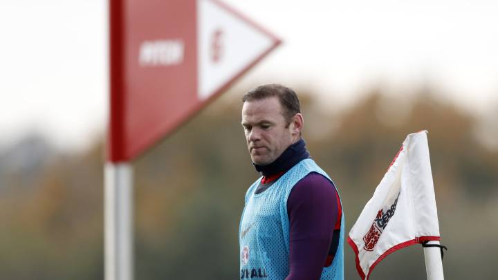 England's Wayne Rooney during training