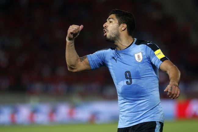 The fiery Luis Suarez was not happy during Uruguay's loss to Chile
