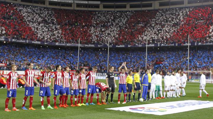 La Liga game between Atlético Madrid and Real Madrid from the Calderón.