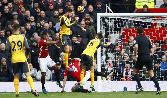No one's stopping Arsenal's Olivier Giroud.