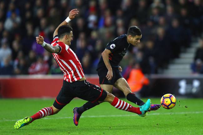 Philippe Coutinho of Liverpool couldn't break down Southampton.