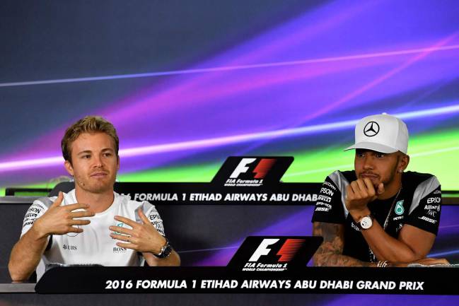 Nico Rosberg and Lewis Hamilton