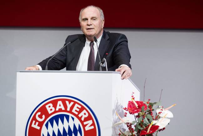 FC Bayern Munich's Uli Hoeness