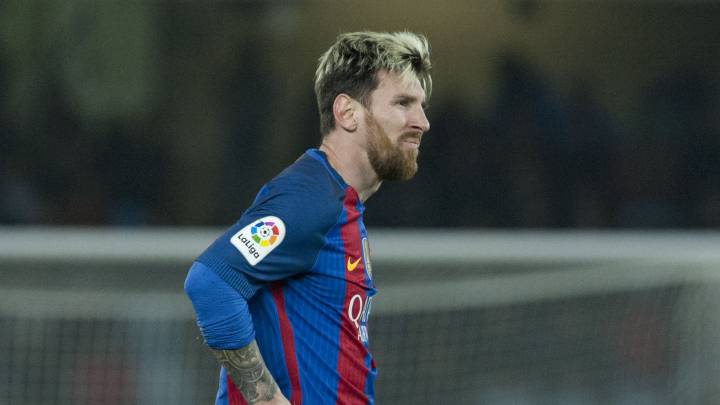 Lionel Messi during last night's game versus Real Sociedad